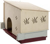 Oversized Rabbit Cage with Log Cabin Extension Deluxe Rabbit Villa